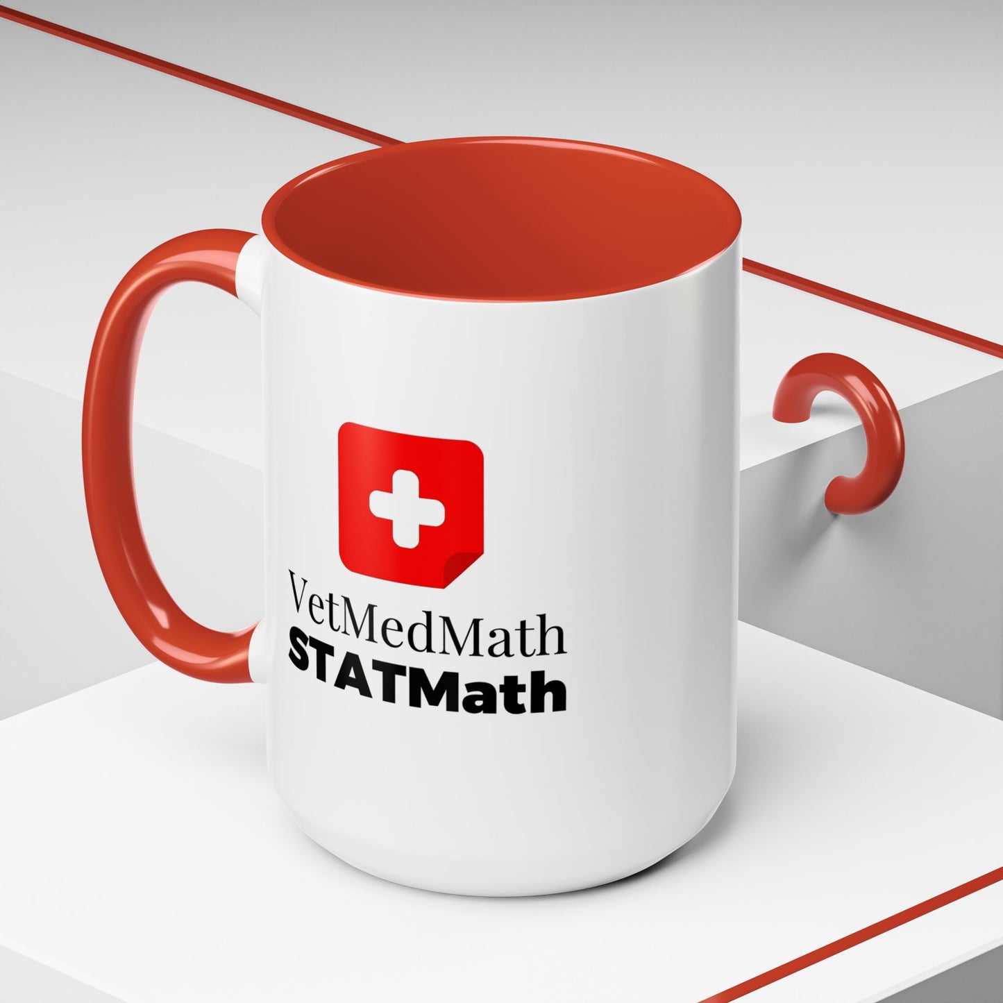 VetMedMath | STATMath Student Coffee Mug — Red Accent 11oz or 15oz