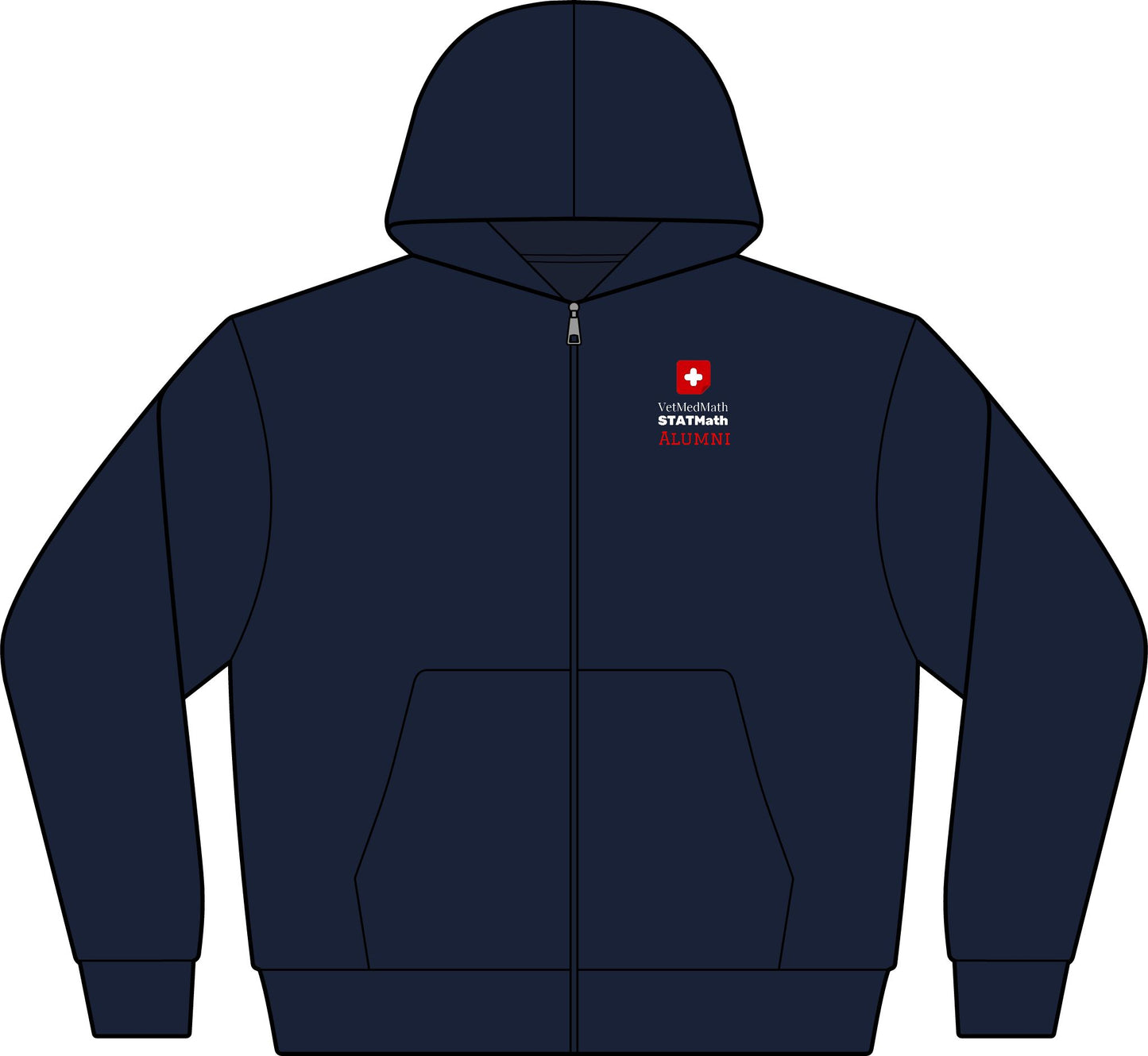 VetMedMath Tutoring 2026 Alumni PERSONALIZED Unisex Hoodie - Zip-Up Hooded Sweatshirt by Bella & Canvas for Vet Students, Vet Tech Students, and Credentialed Veterinary Technicians
