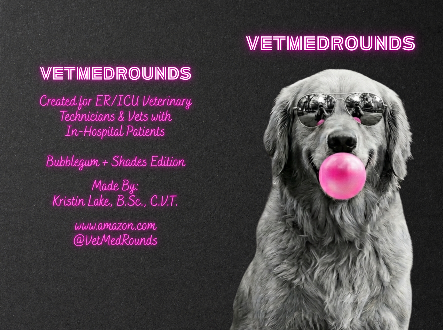 MATTE HARDCOVER: VetMedRounds Bubblegum + Shades Edition