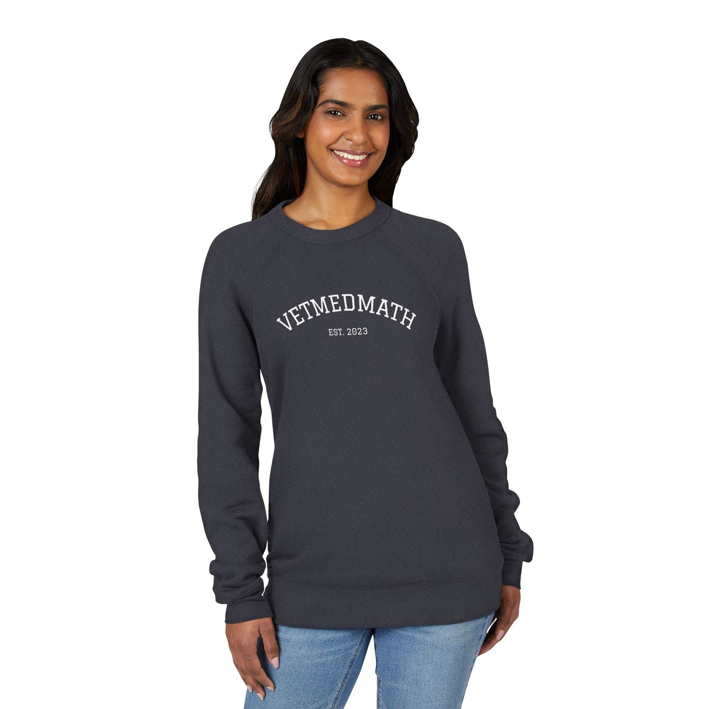 VetMedMath Est. 2023 Unisex Crewneck Sweatshirt — College-Style Pullover by Bella & Canvas for Vet Students, Vet Tech Students & Credentialed Veterinary Technicians