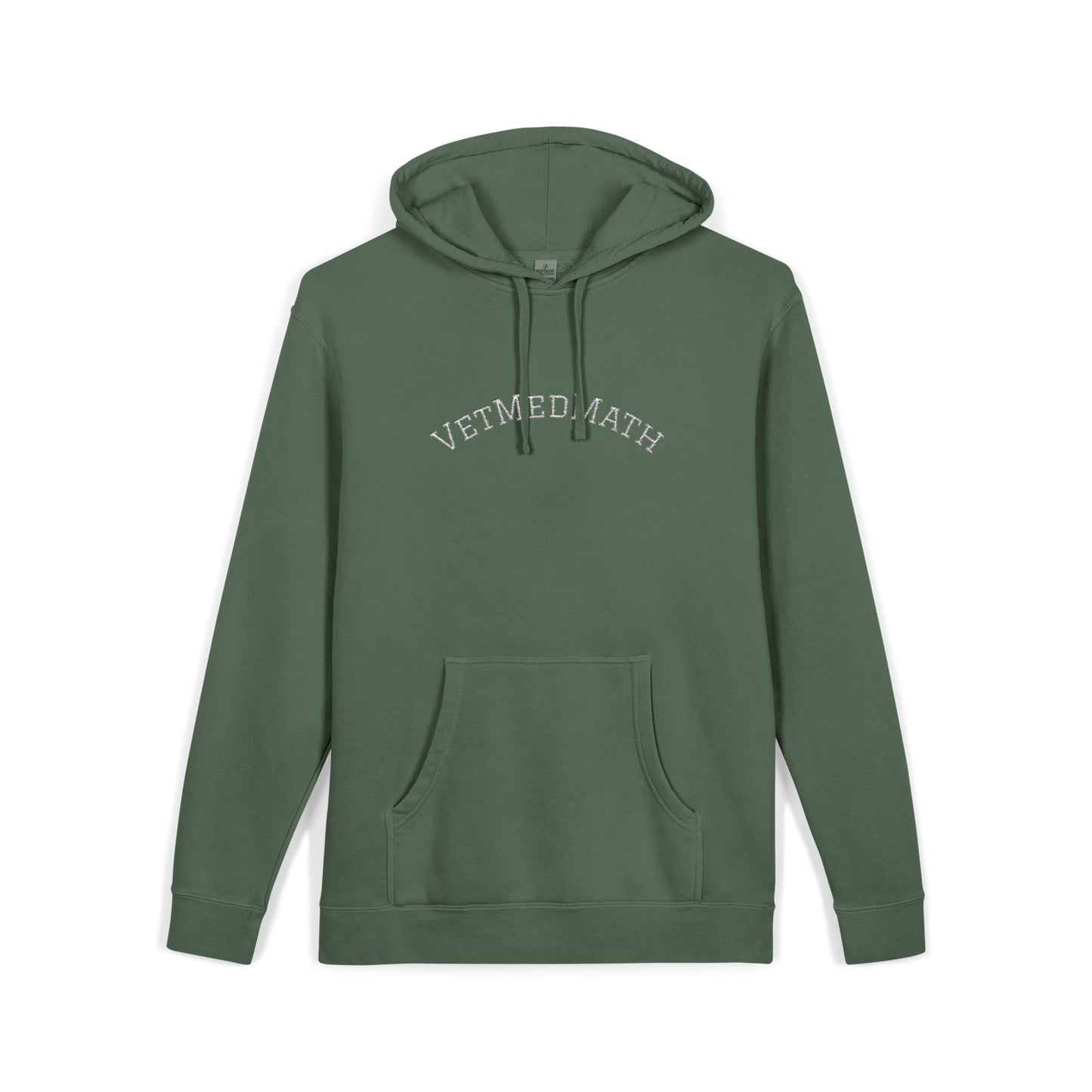 VetMedMath Embroidered Unisex Pigment-Dyed Hoodie - For Vet Students, Vet Tech Students, or Credentialed Veterinary Technicians