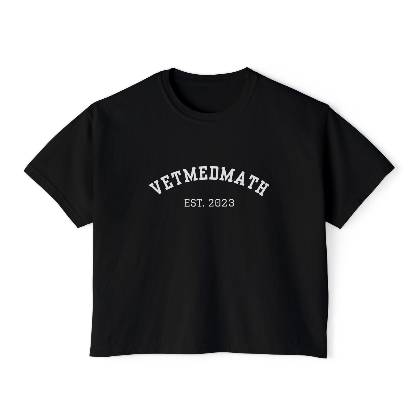VetMedMath Tutoring Est. 2023/Alumni Boxy Tee for Vet Students, Vet Tech Students, and Credentialed Veterinary Technicians