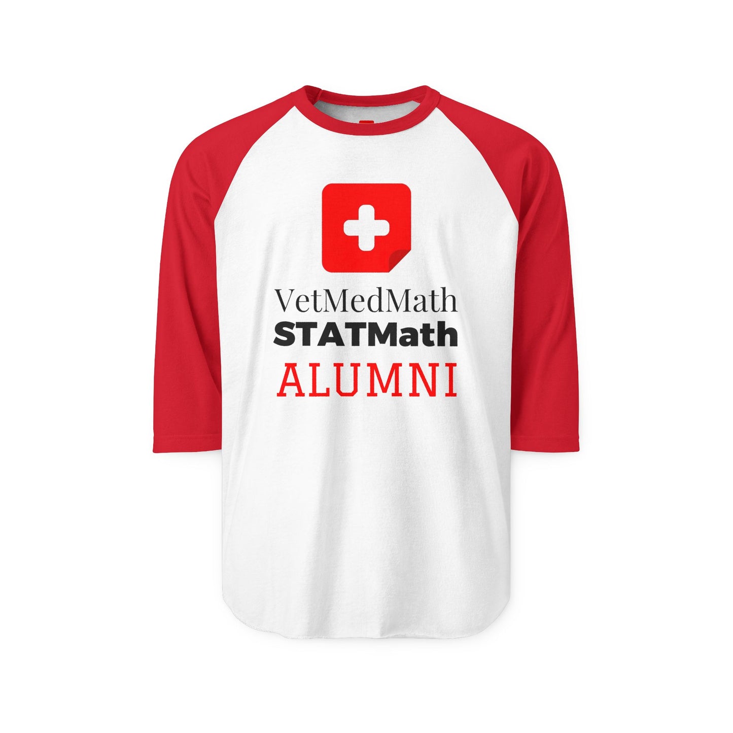 VetMedMath Tutoring Unisex Alumni Raglan Shirts — VetMedMath Graduate Baseball Tees