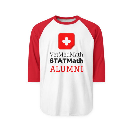 VetMedMath Tutoring Unisex Alumni Raglan Shirts — VetMedMath Graduate Baseball Tees