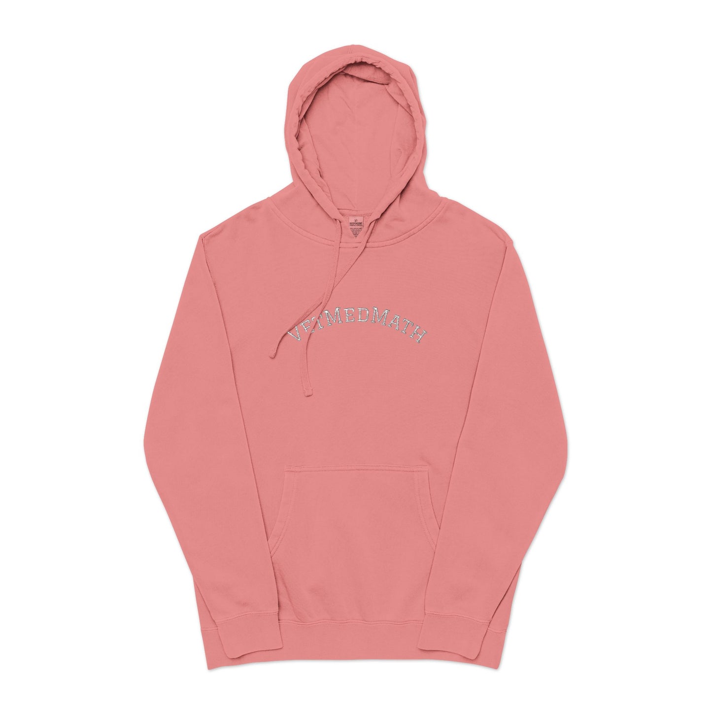 VetMedMath Embroidered Unisex Pigment-Dyed Hoodie - For Vet Students, Vet Tech Students, or Credentialed Veterinary Technicians