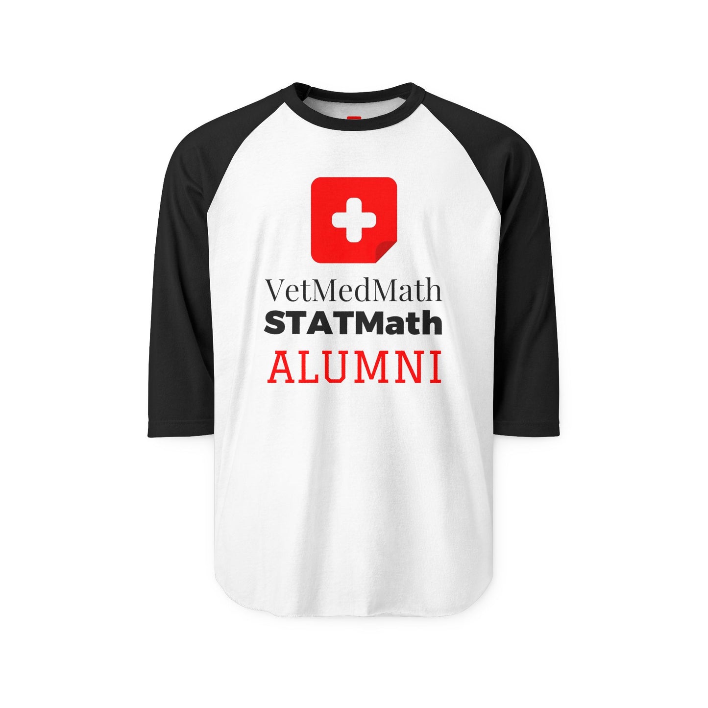 VetMedMath Tutoring Unisex Alumni Raglan Shirts — VetMedMath Graduate Baseball Tees