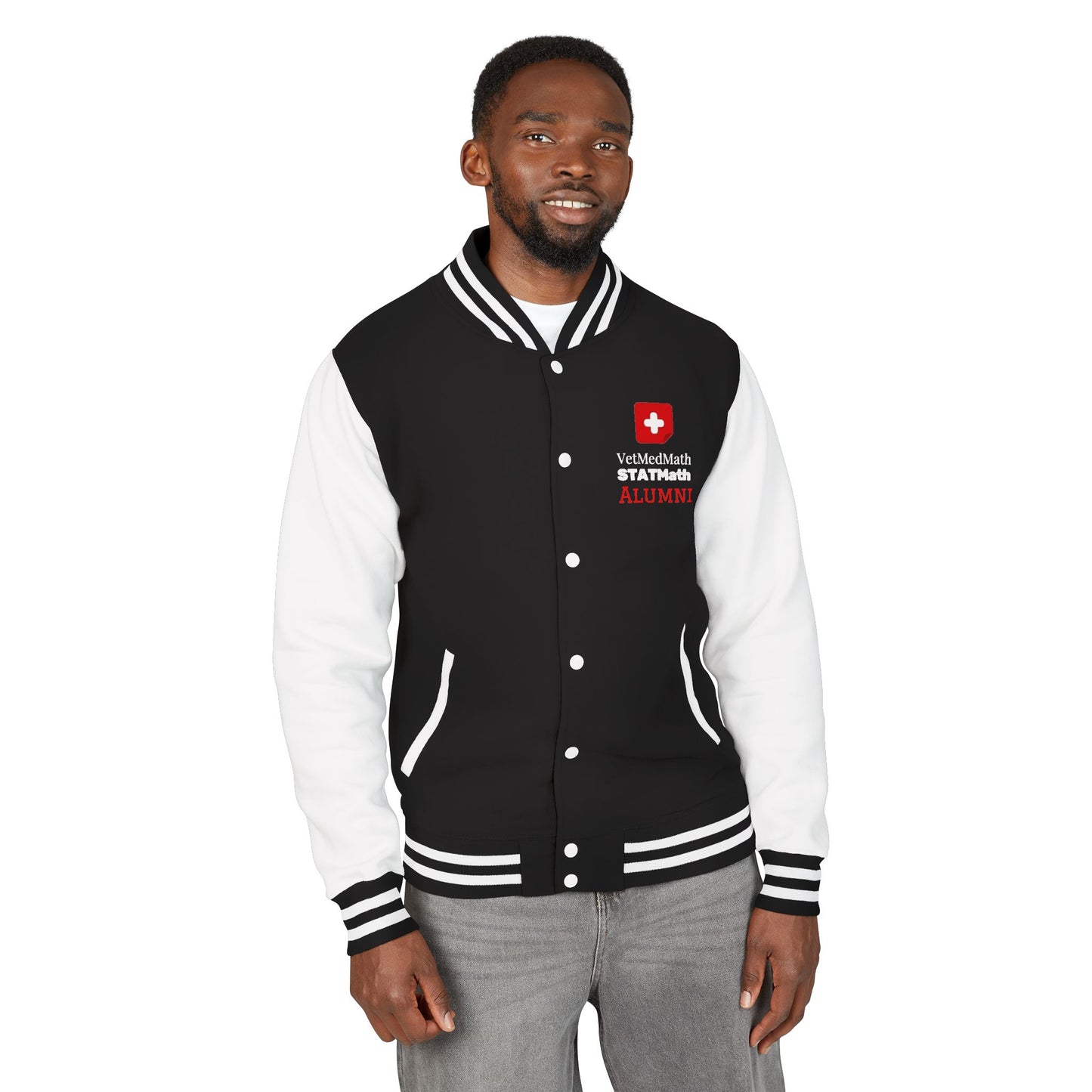 VetMedMath Alumni Letterman Jacket for Vet Students, Vet Tech Students, and Credentialed Veterinary Technicians