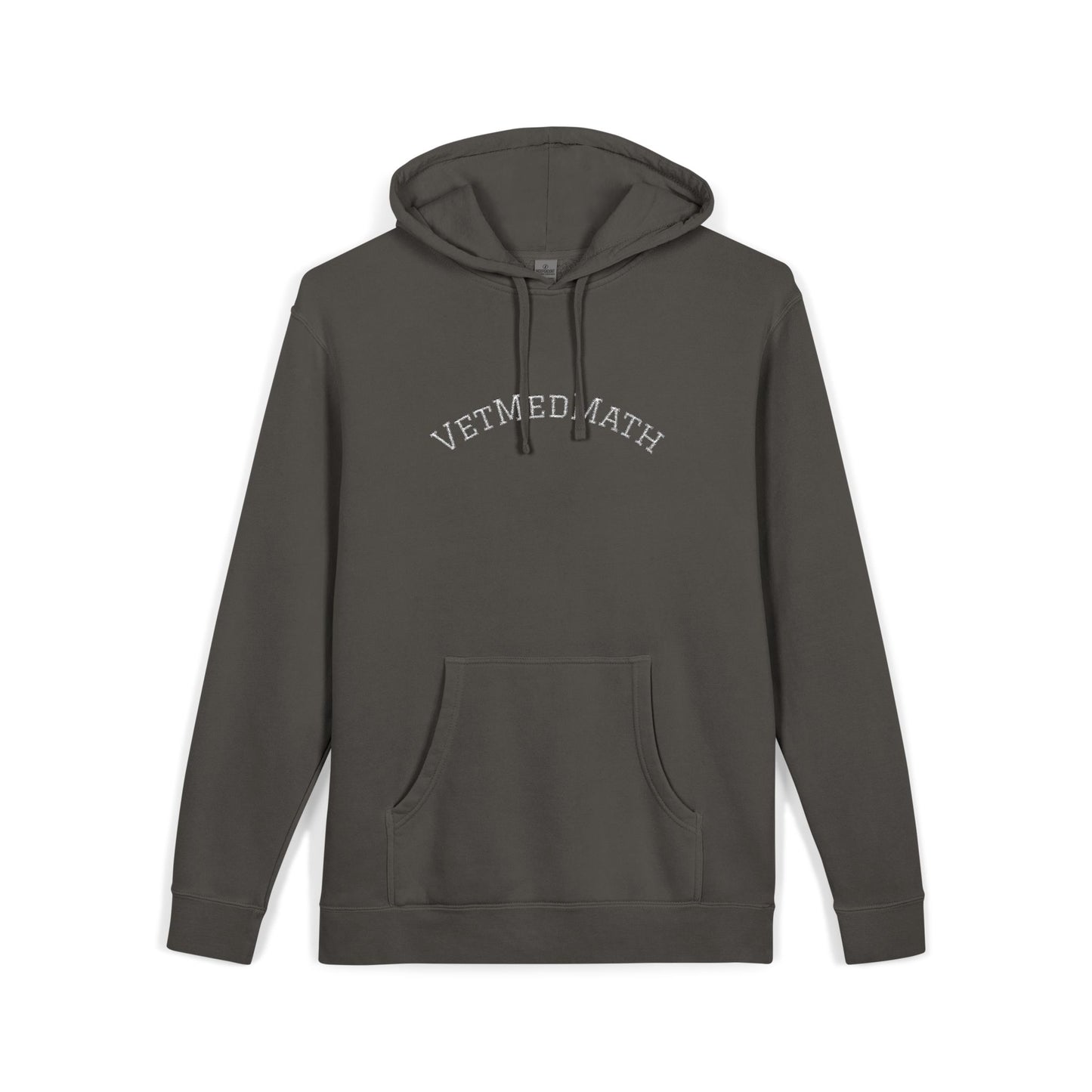 VetMedMath Embroidered Unisex Pigment-Dyed Hoodie - For Vet Students, Vet Tech Students, or Credentialed Veterinary Technicians