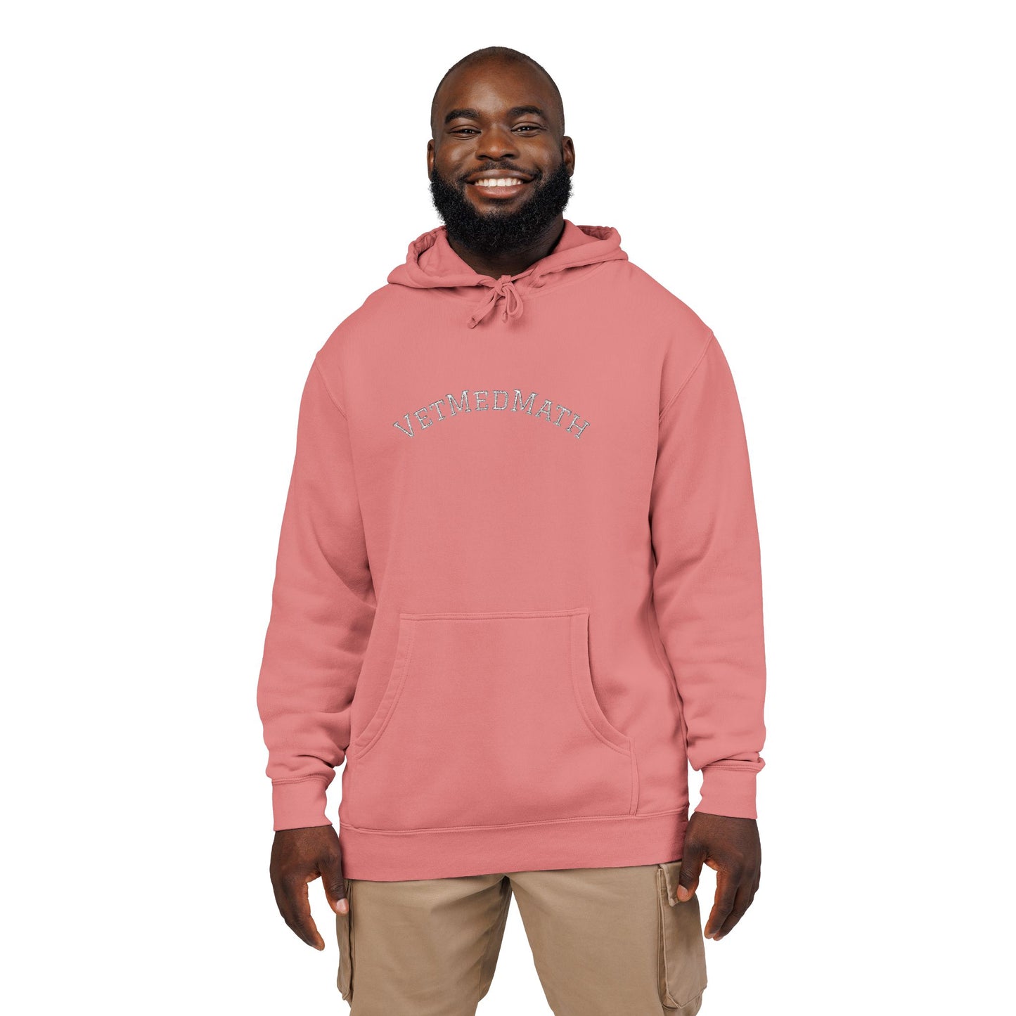 VetMedMath Embroidered Unisex Pigment-Dyed Hoodie - For Vet Students, Vet Tech Students, or Credentialed Veterinary Technicians