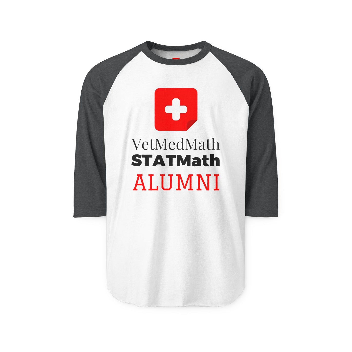 VetMedMath Tutoring Unisex Alumni Raglan Shirts — VetMedMath Graduate Baseball Tees