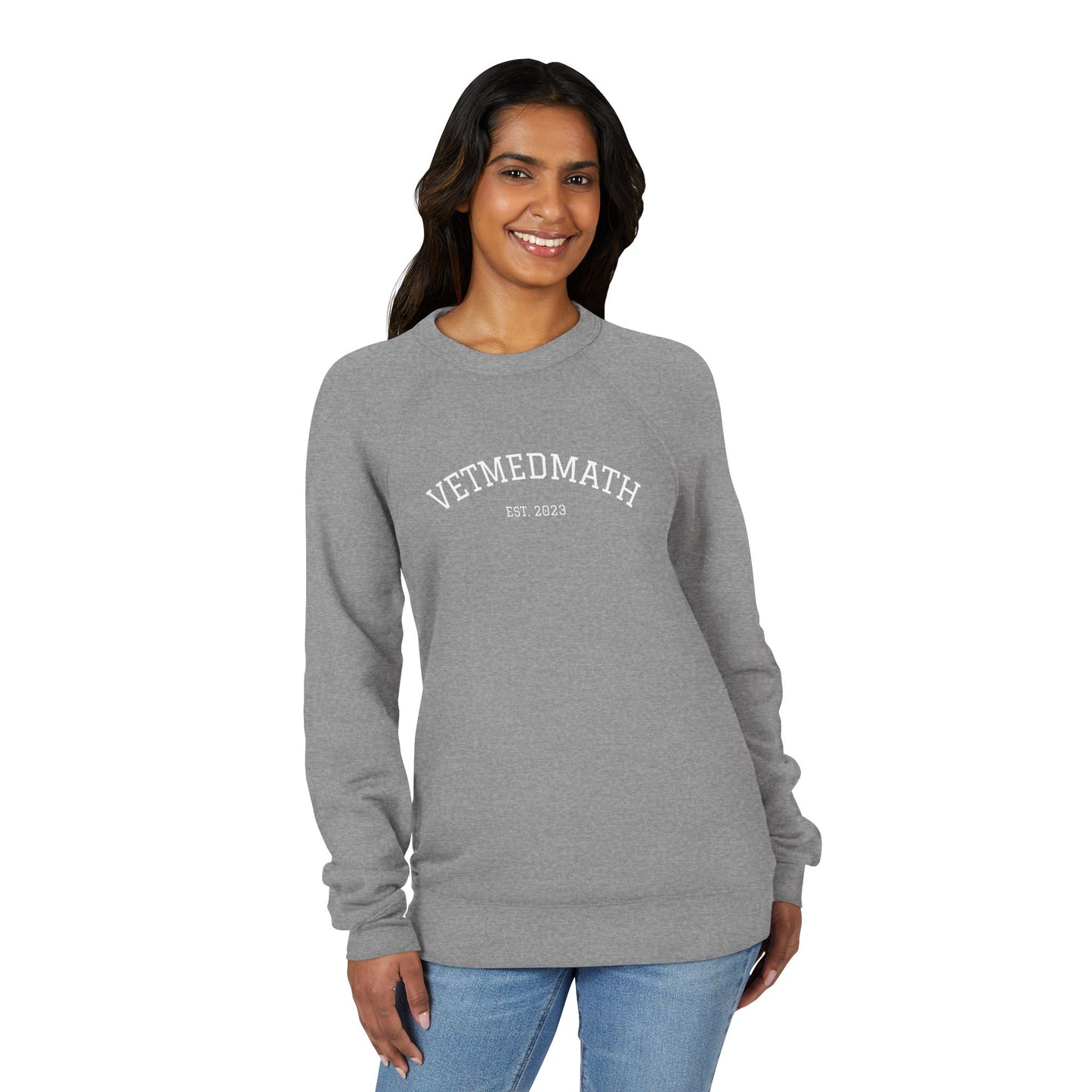 VetMedMath Est. 2023 Unisex Crewneck Sweatshirt — College-Style Pullover by Bella & Canvas for Vet Students, Vet Tech Students & Credentialed Veterinary Technicians
