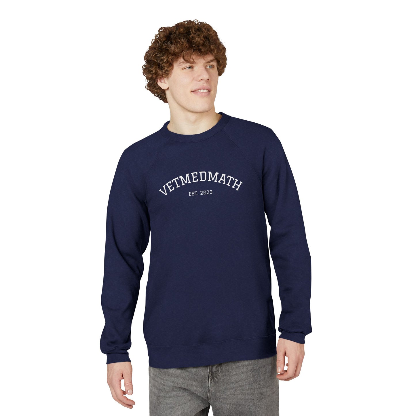VetMedMath Est. 2023 Unisex Crewneck Sweatshirt — College-Style Pullover by Bella & Canvas for Vet Students, Vet Tech Students & Credentialed Veterinary Technicians