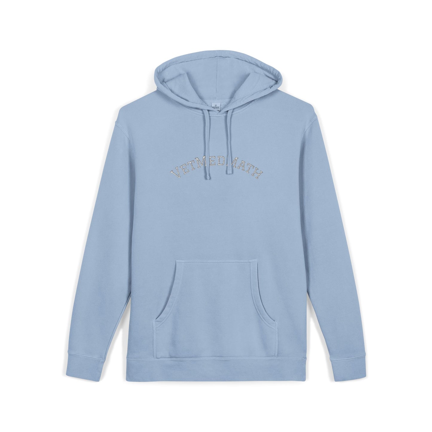 VetMedMath Embroidered Unisex Pigment-Dyed Hoodie - For Vet Students, Vet Tech Students, or Credentialed Veterinary Technicians
