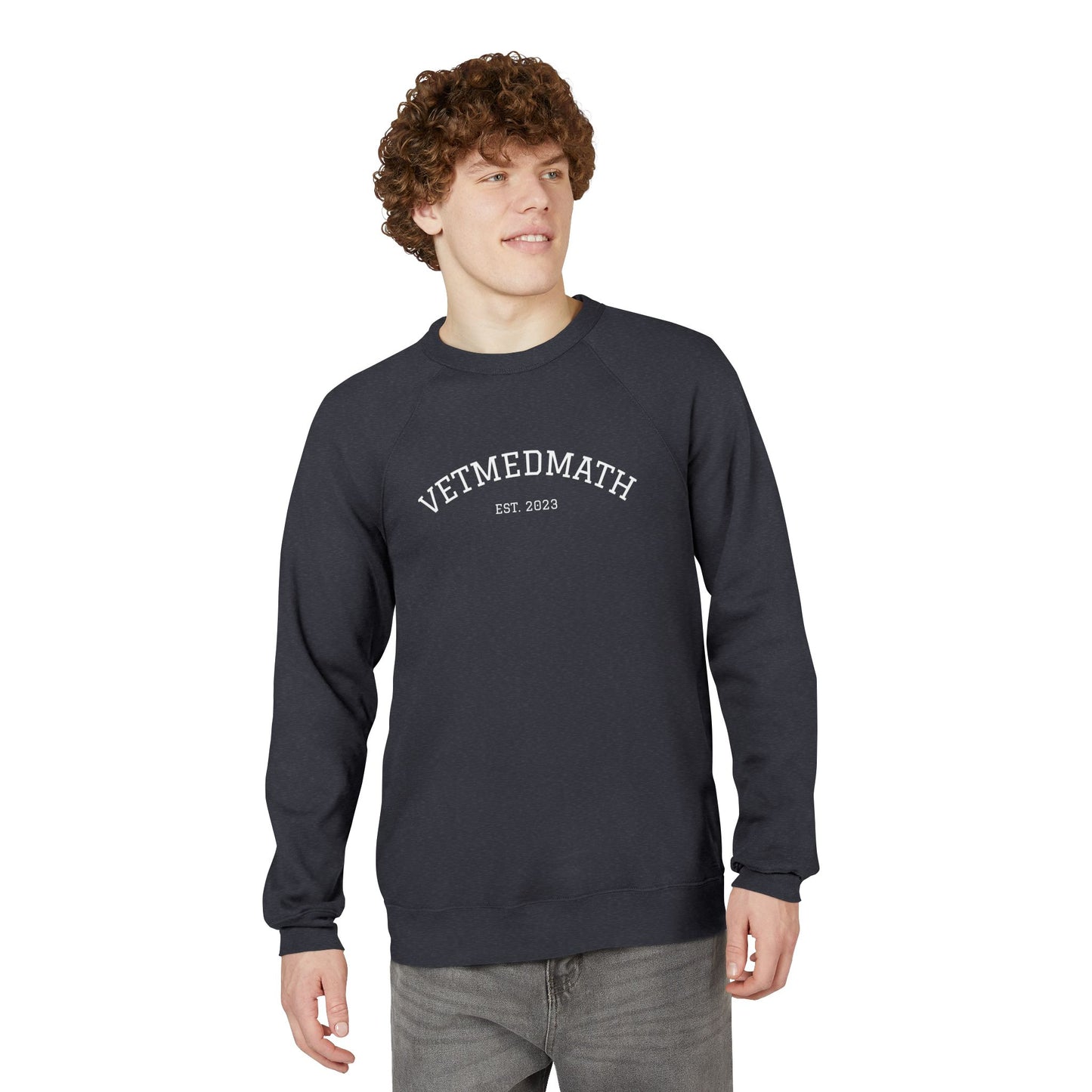 VetMedMath Est. 2023 Unisex Crewneck Sweatshirt — College-Style Pullover by Bella & Canvas for Vet Students, Vet Tech Students & Credentialed Veterinary Technicians