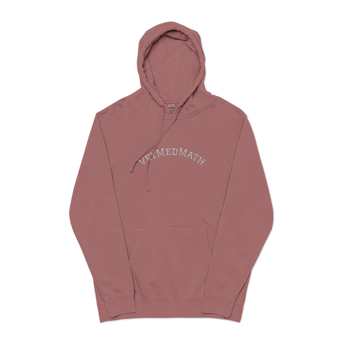 VetMedMath Embroidered Unisex Pigment-Dyed Hoodie - For Vet Students, Vet Tech Students, or Credentialed Veterinary Technicians