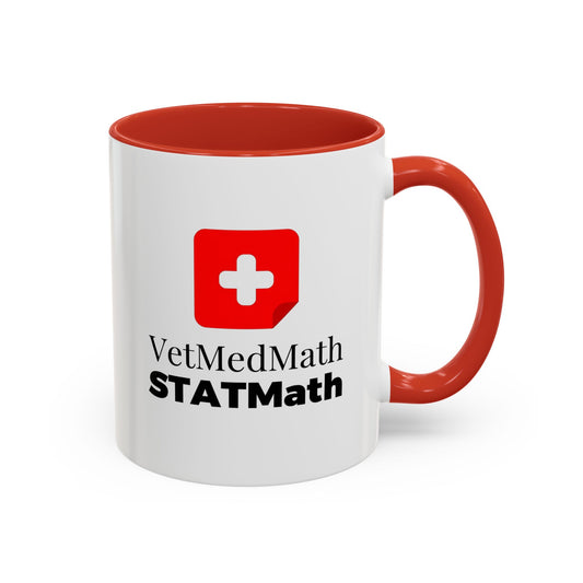 VetMedMath | STATMath Student Coffee Mug — Red Accent 11oz or 15oz