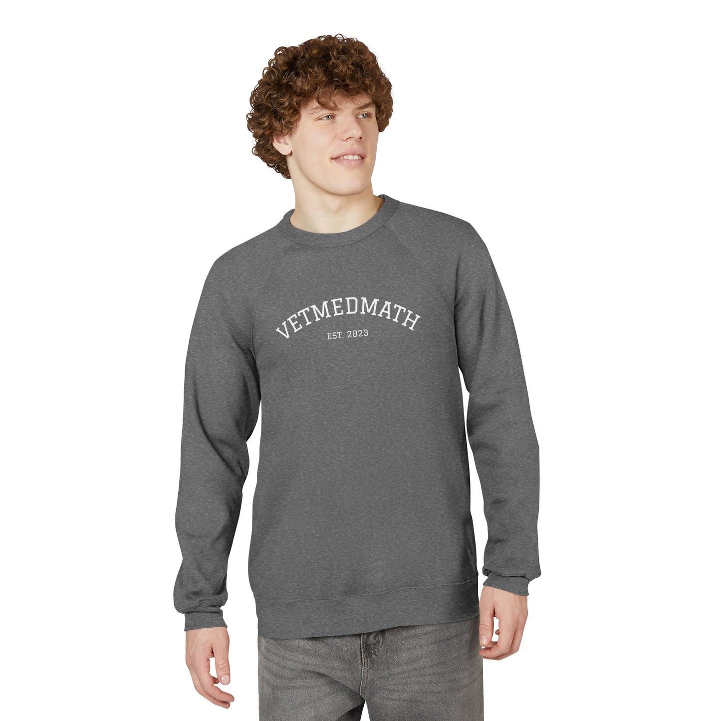 VetMedMath Est. 2023 Unisex Crewneck Sweatshirt — College-Style Pullover by Bella & Canvas for Vet Students, Vet Tech Students & Credentialed Veterinary Technicians