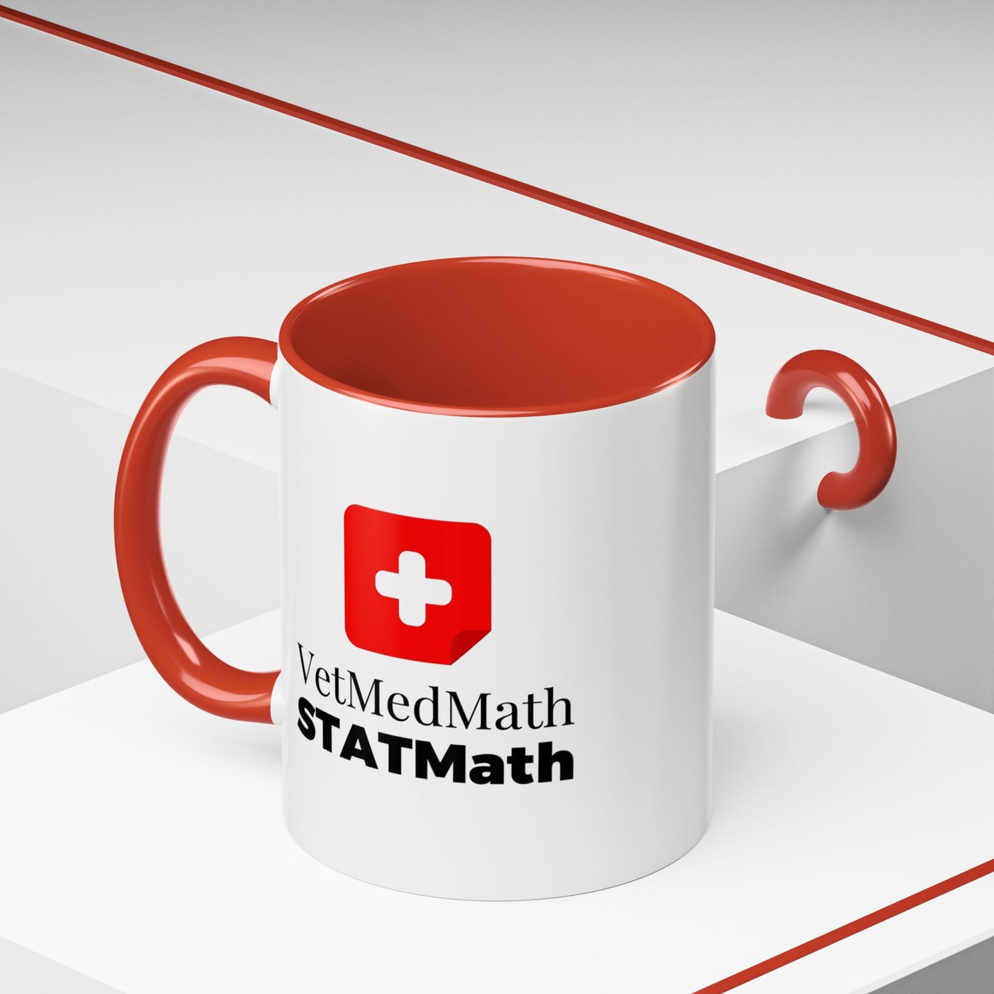 VetMedMath | STATMath Student Coffee Mug — Red Accent 11oz or 15oz