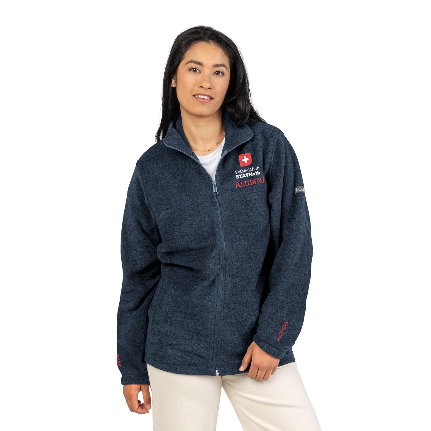 VetMedMath Tutoring 2026 Alumni PERSONALIZED Embroidered Unisex Columbia Brand Swiss Rescue Fleece Jacket with 2 Pockets for Vet Students, Vet Tech Students, and Credentialed Veterinary Technicians