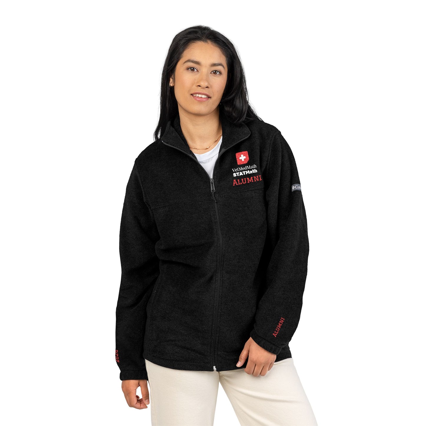 VetMedMath Tutoring 2026 Alumni PERSONALIZED Embroidered Unisex Columbia Brand Swiss Rescue Fleece Jacket with 2 Pockets for Vet Students, Vet Tech Students, and Credentialed Veterinary Technicians