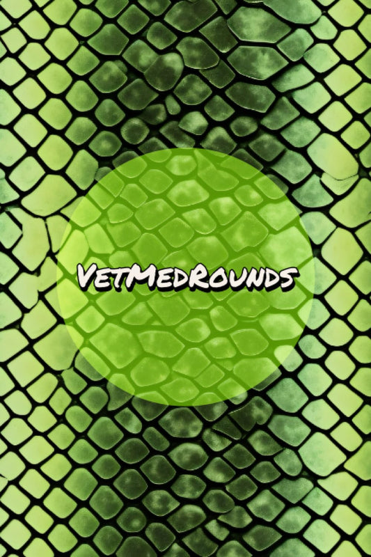 VetMedRounds Rounding Book: Green Snake Print (VetMedRounds Rounding Books)