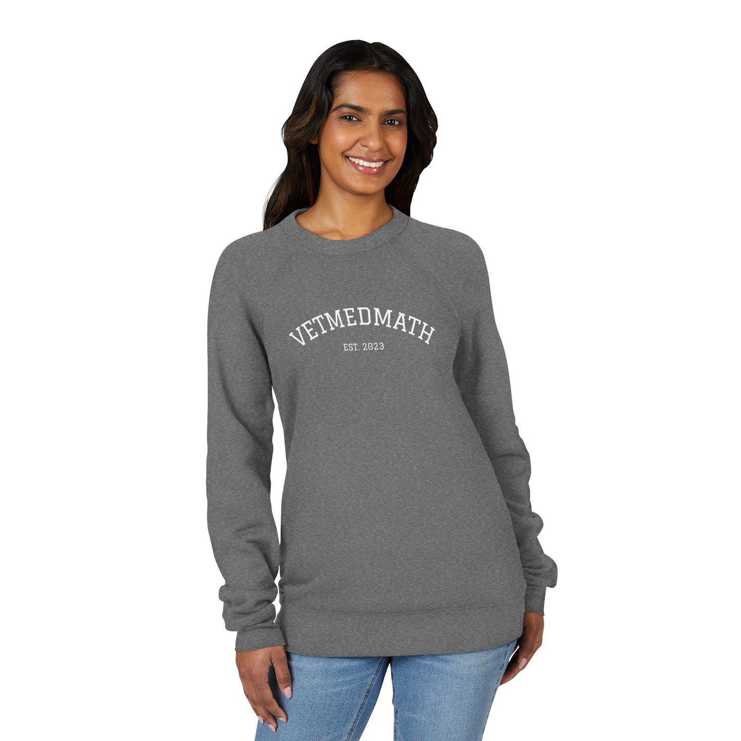 VetMedMath Est. 2023 Unisex Crewneck Sweatshirt — College-Style Pullover by Bella & Canvas for Vet Students, Vet Tech Students & Credentialed Veterinary Technicians
