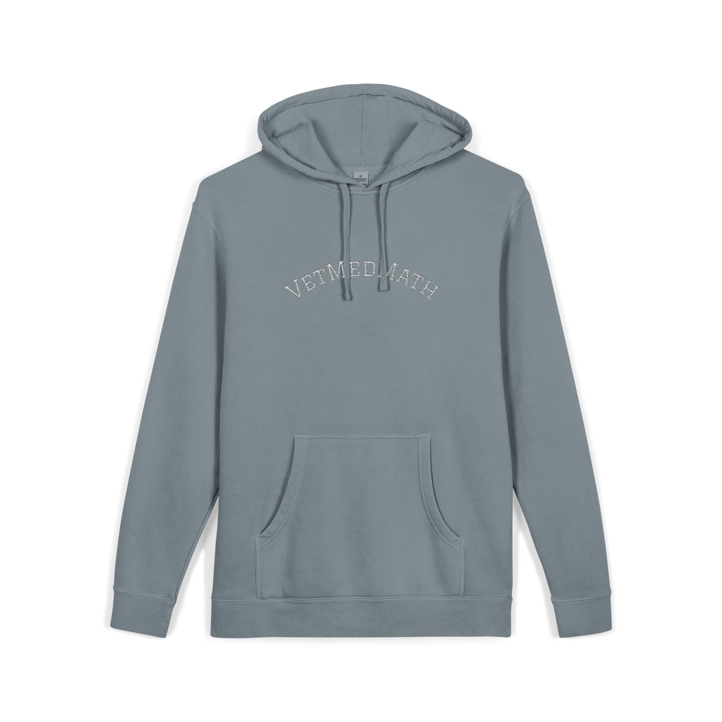 VetMedMath Embroidered Unisex Pigment-Dyed Hoodie - For Vet Students, Vet Tech Students, or Credentialed Veterinary Technicians