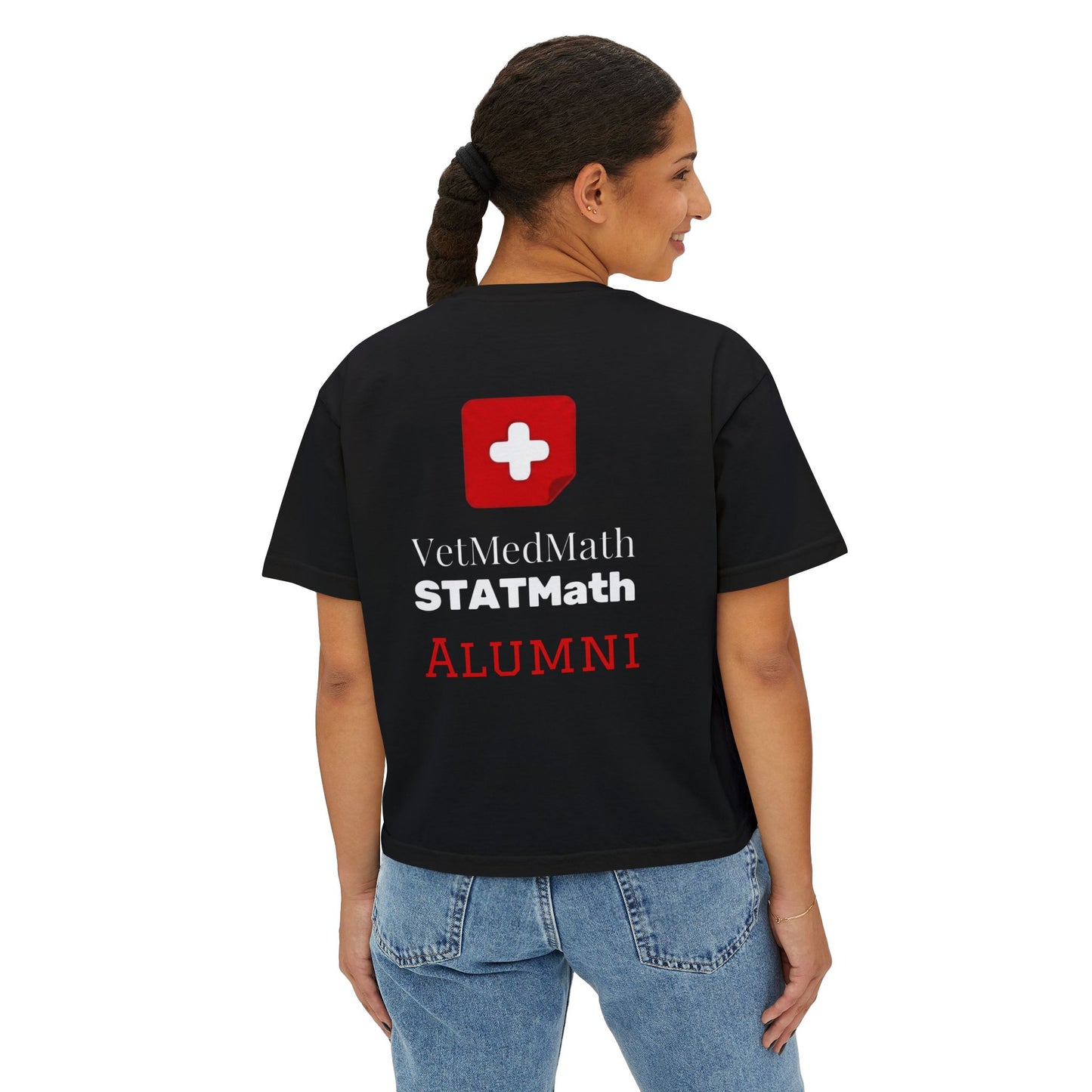 VetMedMath Tutoring Est. 2023/Alumni Boxy Tee for Vet Students, Vet Tech Students, and Credentialed Veterinary Technicians