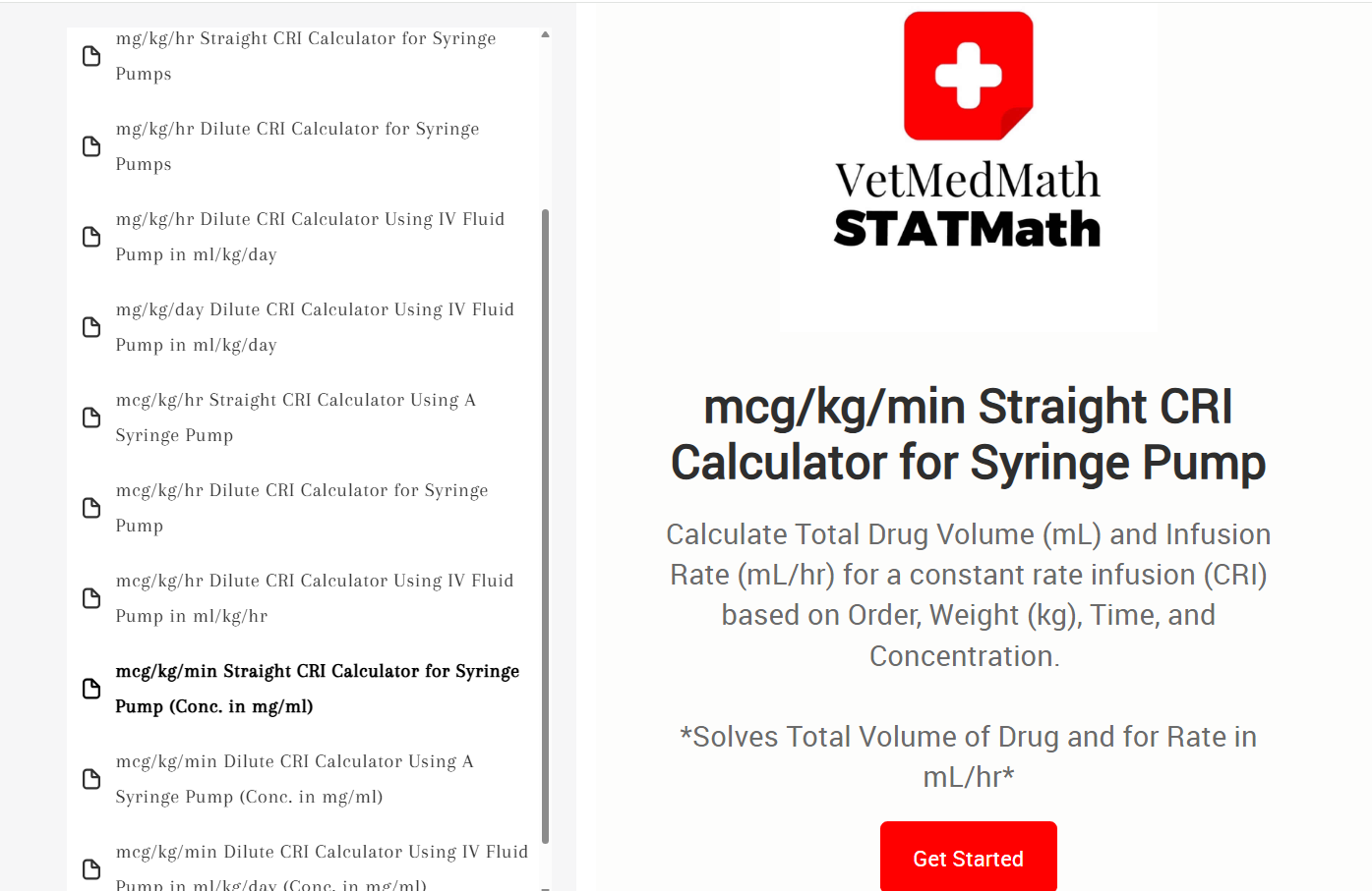 Online CRI Calculators Subscription Plan