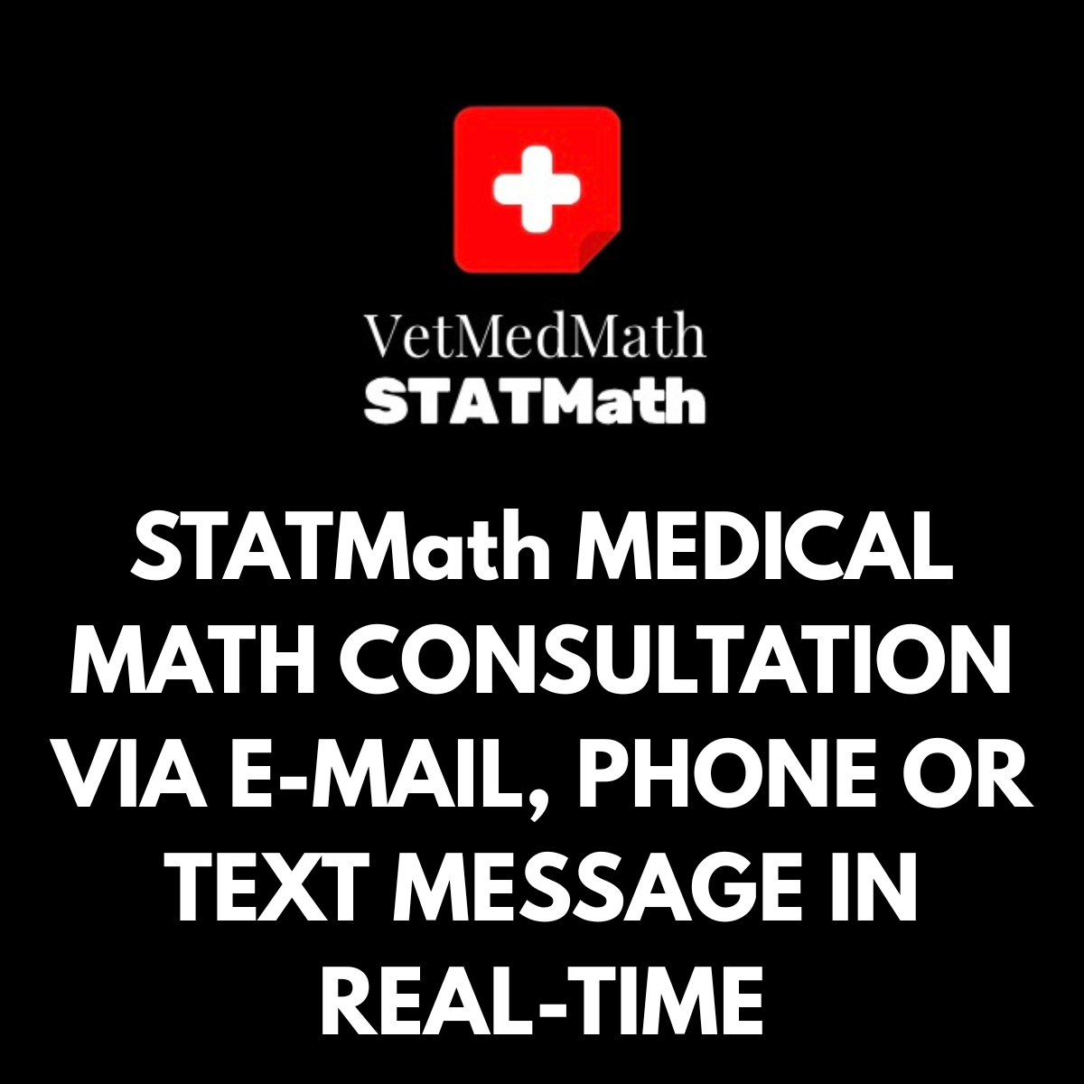 STATMath Medical Math Consultation with Kristin Lake B.Sc., C.V.T.