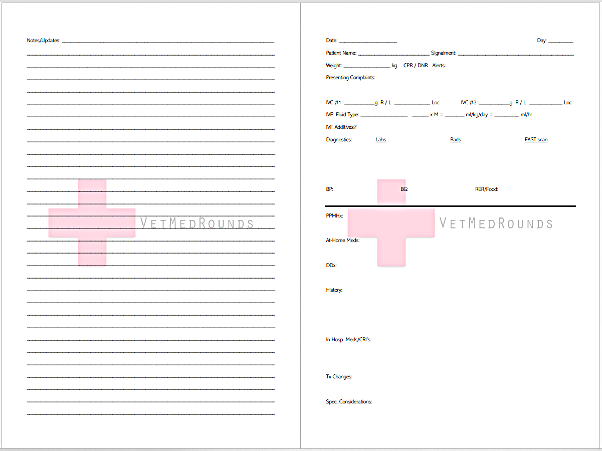 GLOSSY PAPERBACK: VetMedRounds Rounding Book: Original Logo Edition